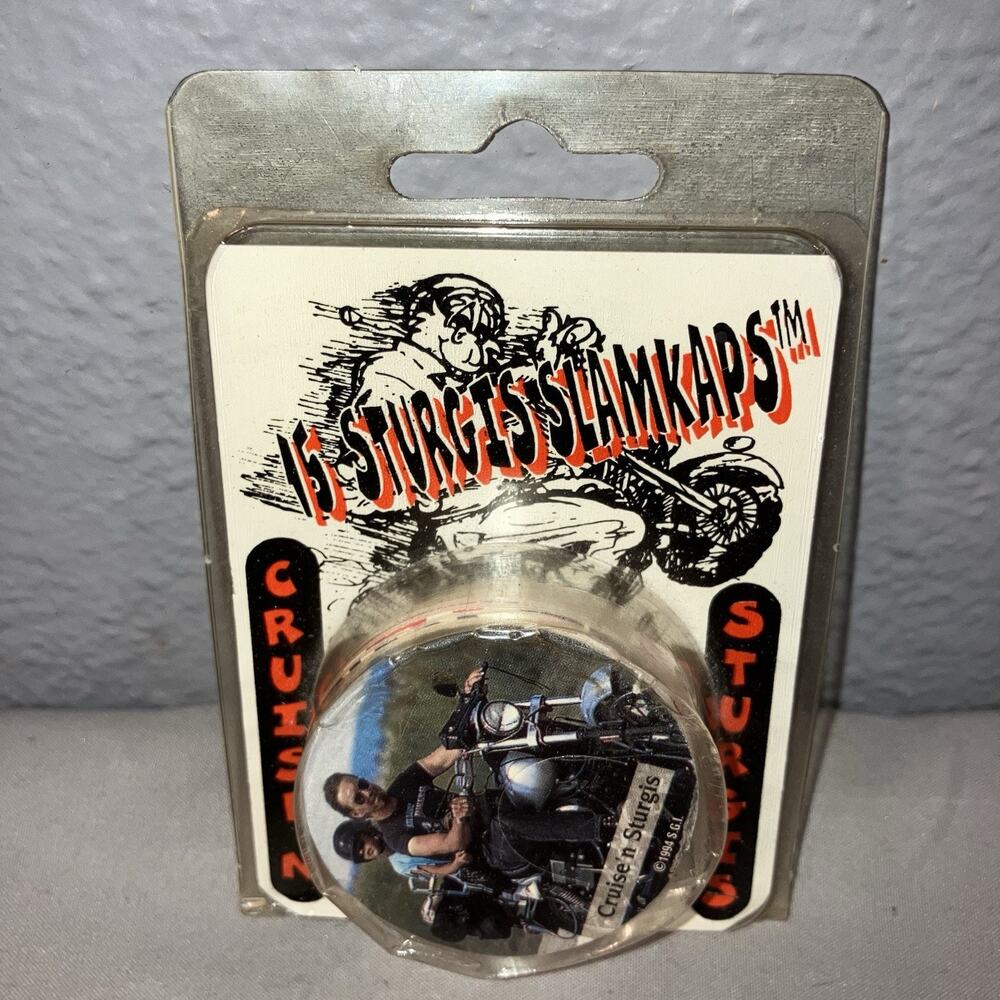Collectible New Sturgis Motorcycle Rally 1994 Vintage Slam Caps Pogs Slammers